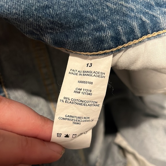 Garage High Waist Paperbag Tie Waist Raw Hem Jean Short  Women’s 31 - Picture 8 of 8